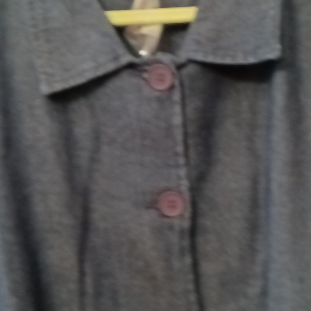 BNWT demin long sleeve jacket, with two front pockets, buttons on end of sleeves